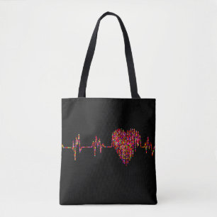 EKG-hartlijn Tote Bag