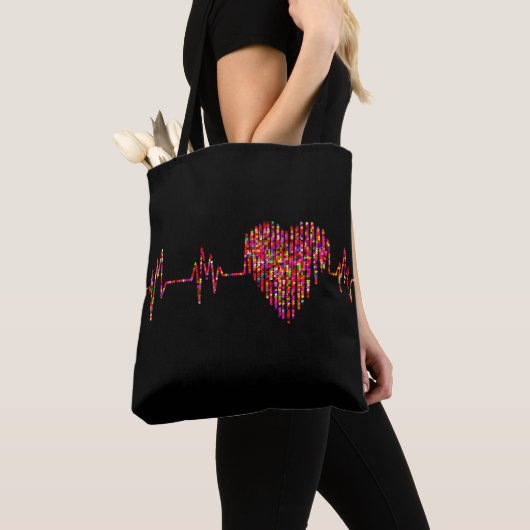 EKG-hartlijn Tote Bag (Dichtbij)