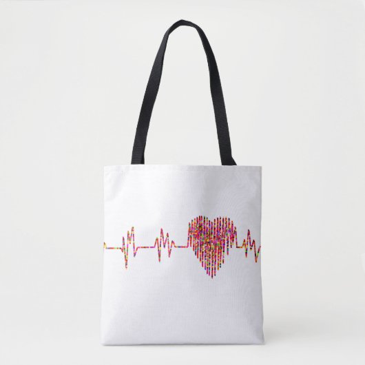 EKG-hartlijn Tote Bag (Voorkant)