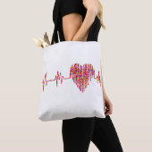 EKG-hartlijn Tote Bag (Dichtbij)