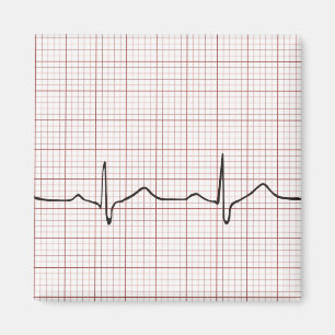 EKG hartslag op grafiekpapier, PhD (arts) puls Magneet