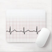 EKG hartslag op grafiekpapier, PhD (arts) puls Muismat (Met muis)