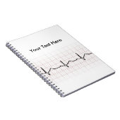 EKG hartslag op grafiekpapier, PhD (arts) puls Notitieboek (Rechterzijde)