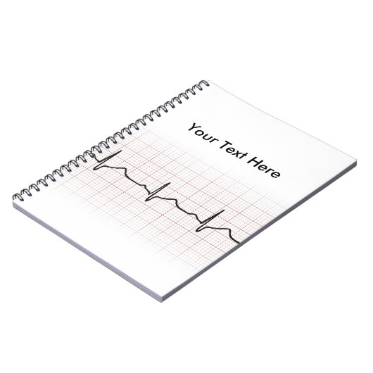 EKG hartslag op grafiekpapier, PhD (arts) puls Notitieboek (Linkerzijde)