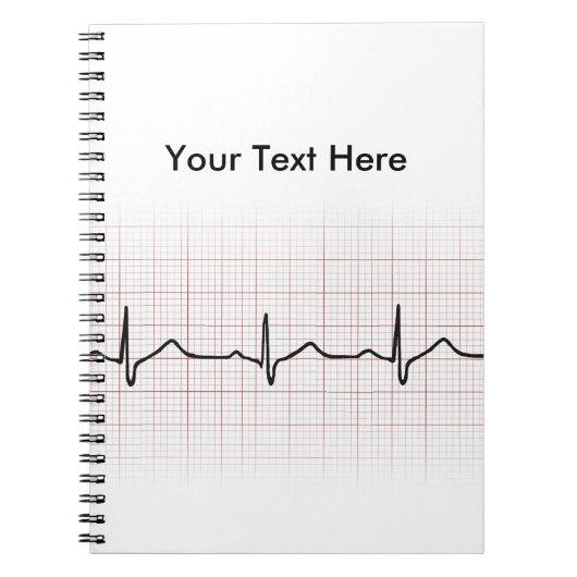 EKG hartslag op grafiekpapier, PhD (arts) puls Notitieboek (Voorkant)