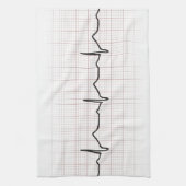 EKG hartslag op grafiekpapier, PhD (arts) puls Theedoek (Verticaal)