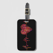 EKG-hartverpleegkundige, dr. rood zwart Bagagelabel (Voorkant (verticaal))