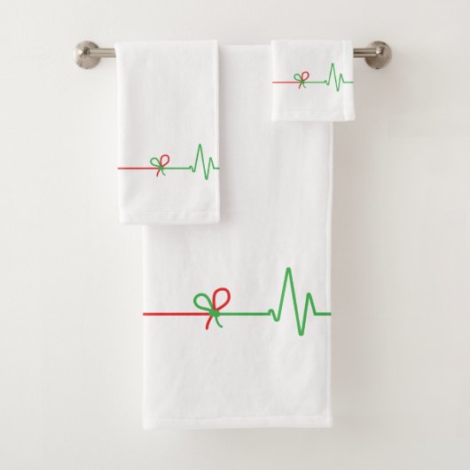 EKG Heart Beat - het leven gaat door Bad Handdoek (Insitu)
