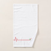 EKG Heart Beat - het leven gaat door Bad Handdoek (Handdoek)