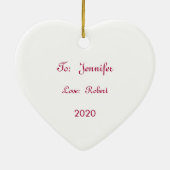EKG Heartbeat Hanging Heart Ornament  (Achterkant)