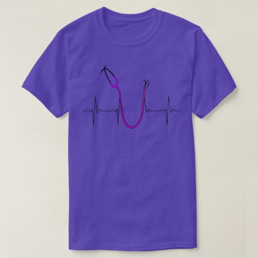 EKG Heartbeat Stethoscoop 1 T-shirt (Design voorkant)
