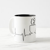 Ekg koffie tweekleurige koffiemok (Voorkant links)