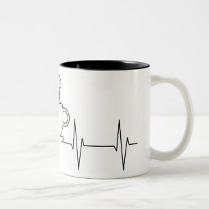 Ekg koffie tweekleurige koffiemok