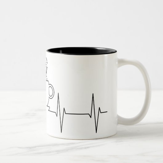 Ekg koffie tweekleurige koffiemok (Rechts)