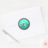 EKG lijn medische verpleegkundige dokter chirurg Ronde Sticker (Envelop)