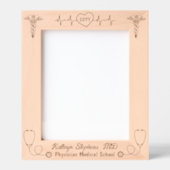 EKG Line en medische symbolen Doctor Afstuderen Gegraveerde Lijstjes (Voorkant)