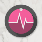 EKG line roze verpleegster Dr. medical Bedankjes Labels (Voorkant)