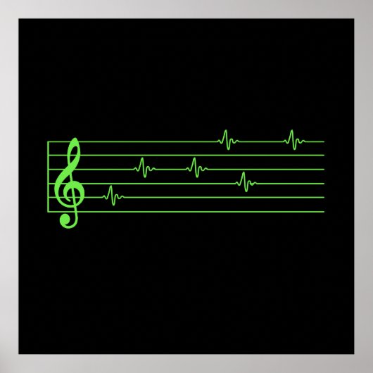 EKG Music Score Poster (Voorkant)