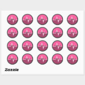 EKG roze sticker (Vel)