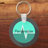 EKG turquoise sleutelhanger (Voorkant)