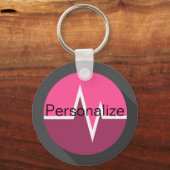 EKG-verpleegkundige dr medisch-roze sleutelhanger (Voorkant)