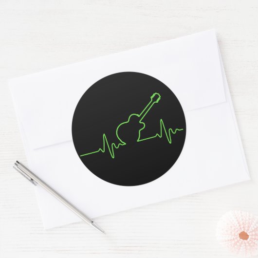 EKGuitar Ronde Sticker (Envelop)