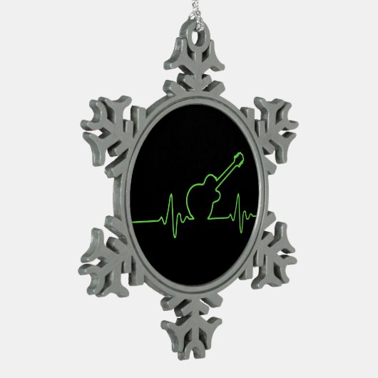 EKGuitar Tin Sneeuwvlok Ornament (Links)