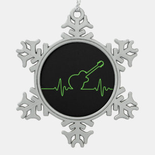 EKGuitar Tin Sneeuwvlok Ornament