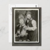 Eko en Iko "Mannen van Mars" Circus-uitvoerders Briefkaart (Voorkant / Achterkant)