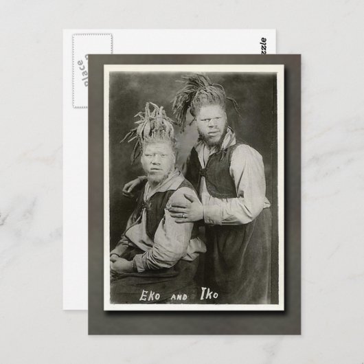 Eko en Iko "Mannen van Mars" Circus-uitvoerders Briefkaart (Voorkant / Achterkant)