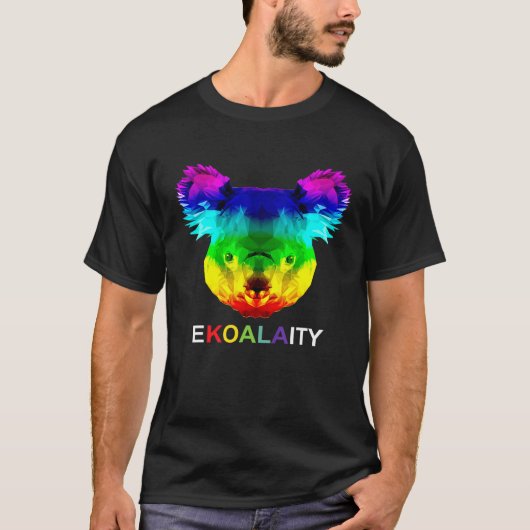 Ekoalaity Cute Koala Beer Gay Lgbt Rainbow Pride T-shirt (Voorkant)