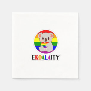Ekoalaty Equality Gay Koala Beer Grappig LGBT Rain Servet