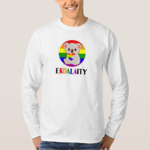 Ekoalaty Equality Gay Koala Beer Grappig LGBT Rain T-shirt