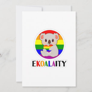 Ekoalaty Gelijkheid Gay Koala Beer Funny LGBT Rege Feestdagenkaart