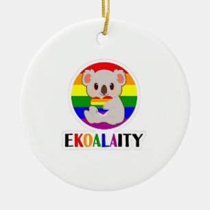 Ekoalaty Gelijkheid Gay Koala Beer Grappig LGBT Re Keramisch Ornament