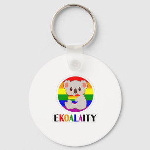 Ekoalaty Gelijkheid Gay Koala Beer Grappig LGBT Re Sleutelhanger