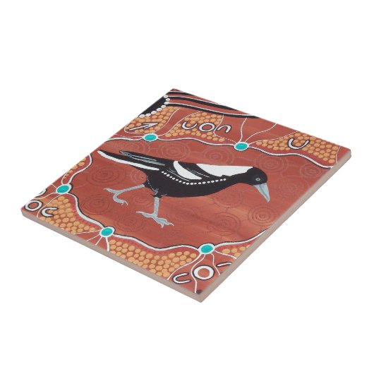 ekster dromen tegeltje (Zijkant)