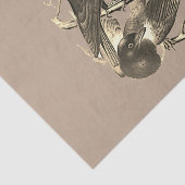 ekster en Jack Daw - Sepia Tissuepapier (Detail)