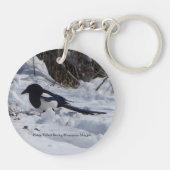 Ekster van Rocky Mountain-acryl sleutelhanger (Achterkant)