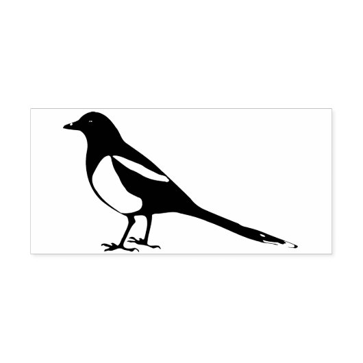 ekster vogel art stempel (Afrduk)