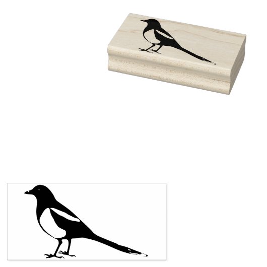 ekster vogel art stempel (Gestempeld)
