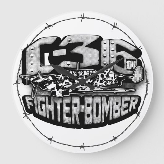 EKW C-36 grote klok acryl wandklok (Voorkant)