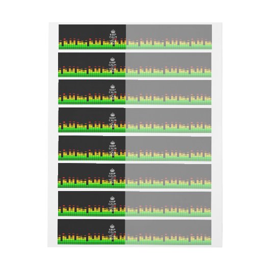 Ekwalificzer DJ BEWAAKT CALM EN Uw Creatieve Tekst Omwikkelbaar Adreslabel (Vel)