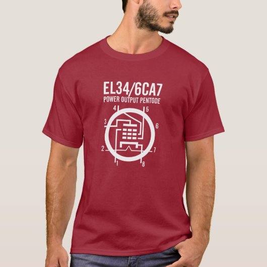 EL34 Schematische buizen T-shirt (Voorkant)