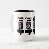 EL 34 Tubes Tweekleurige Koffiemok (Voorkant links)