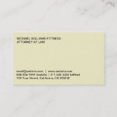 El Abogado Elegante Limpia Clásico Nata Simple Ley Visitekaartje (Achterkant)