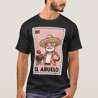 El Abuelo Grilling Grandpa Mexicaanse Bingo T-shirt