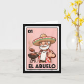 El Abuelo Grilling Opa Mexicaanse Bingo Kaart (Gele Bloem)