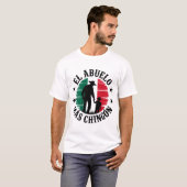 El Abuelo Mas Chingon Beste Opa Mexicaanse Vlag T-shirt (Voorkant volledig)