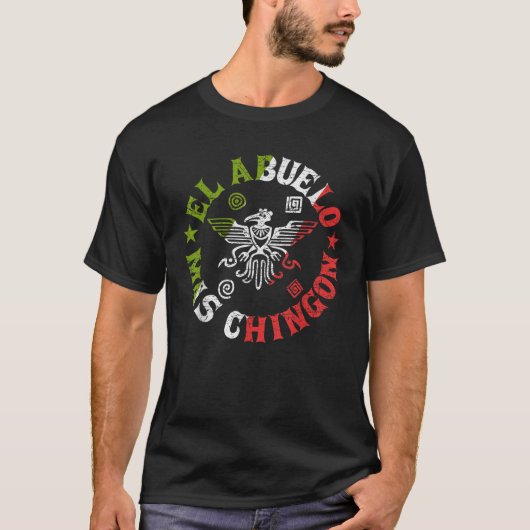 El Abuelo Mas Chingon Mexicaanse Opa Cinco De May T-shirt (Voorkant)